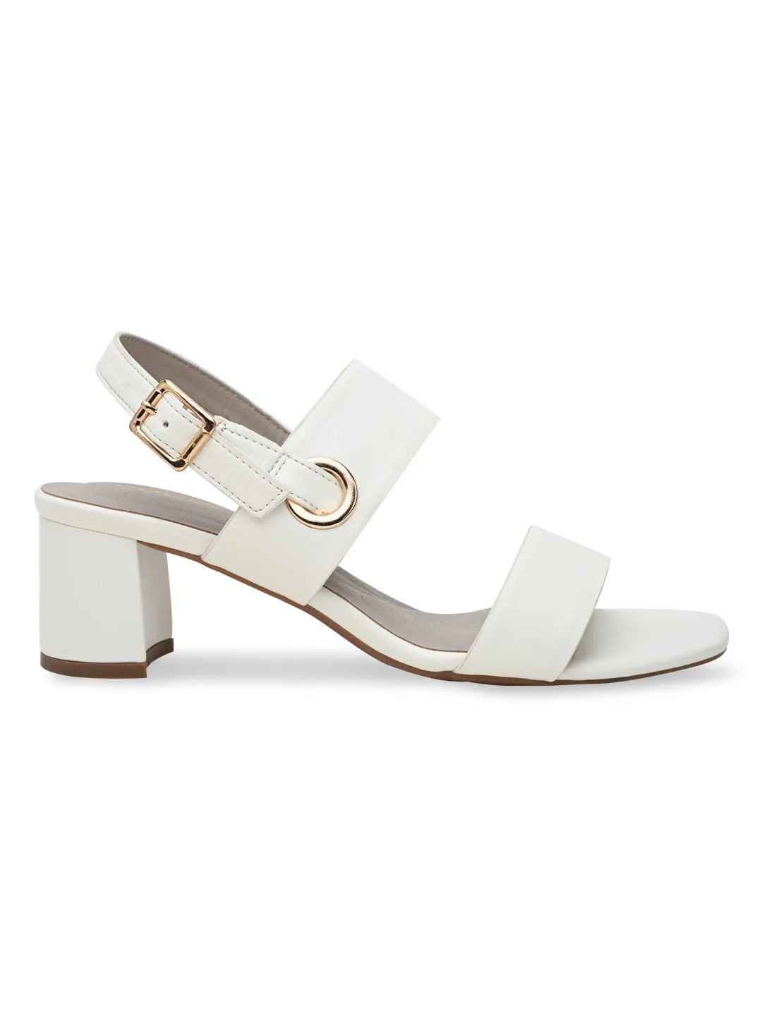 Rocia By Regal White Women Daily Comfort Block Heel Sandals
