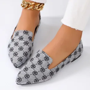Rose Print Flats Shoes Fashion For Women