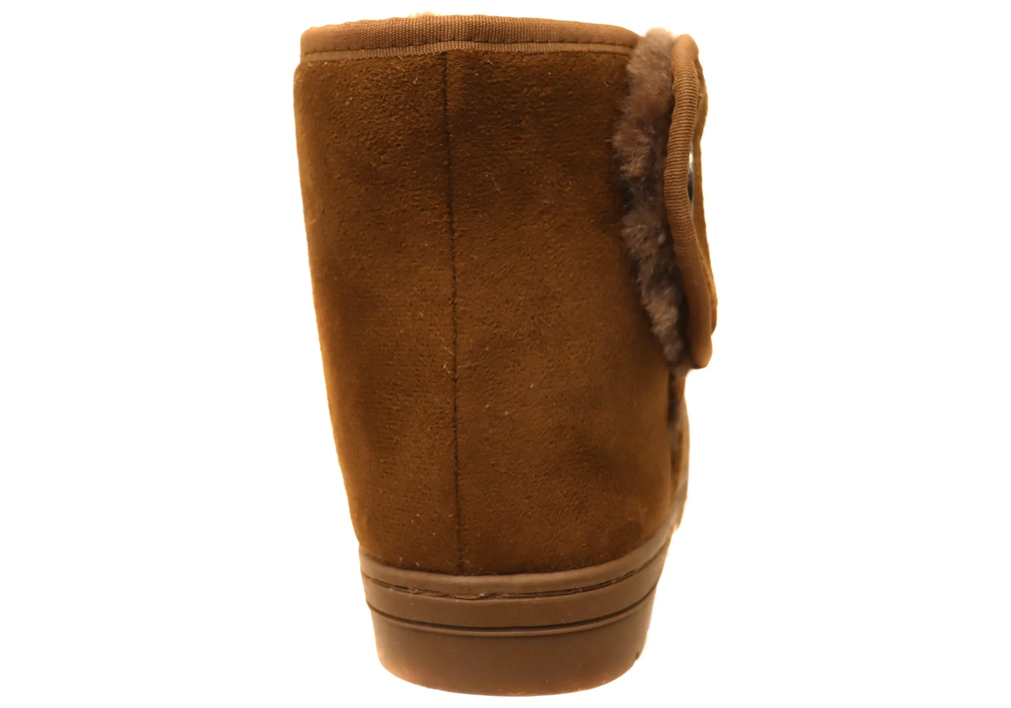 Scholl Orthaheel Fluffy II Womens Comfort Supportive Slippers Boots