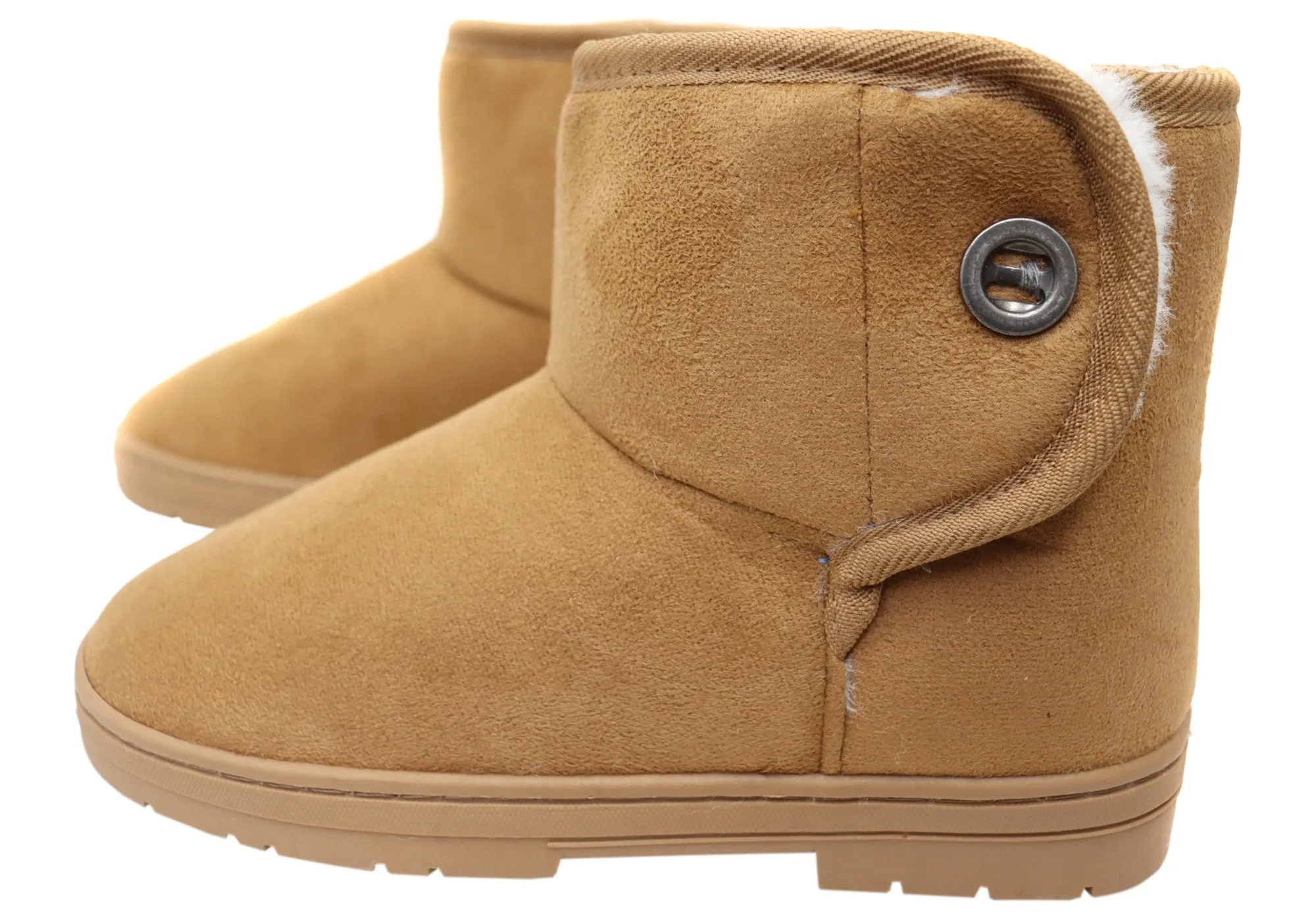 Scholl Orthaheel Fluffy II Womens Comfort Supportive Slippers Boots
