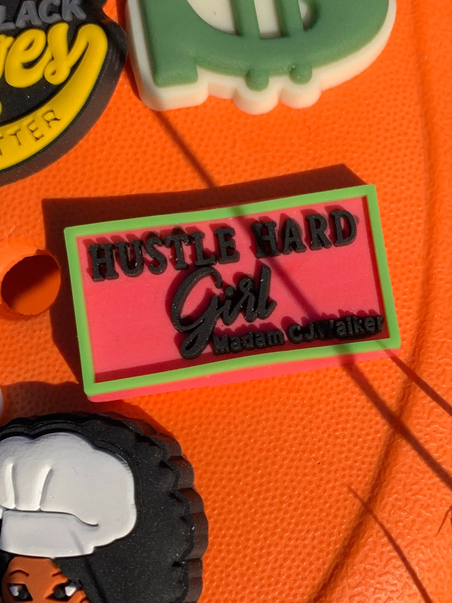 SHOE CHARMS -  HUSTLE HARD GIRL