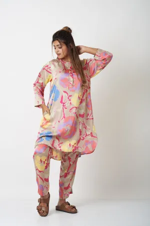 SHORT LENGTH CO-ORD SET - MULTICOLOUR
