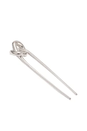 Silver Glossy Top Knot Hair Pin