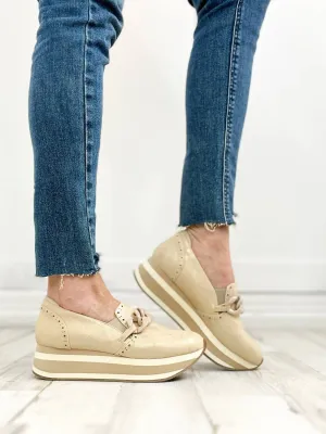So What Platform Loafers In Gold