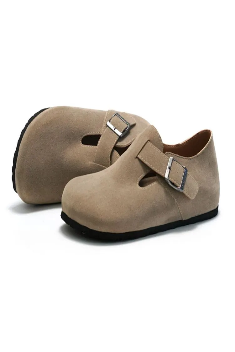 Solid Color Patchwork Strap Buckle Round Toe Casual Loafers