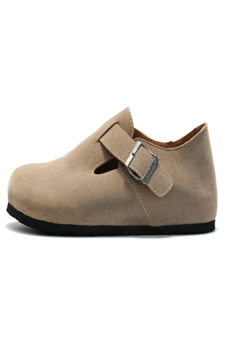 Solid Color Patchwork Strap Buckle Round Toe Casual Loafers