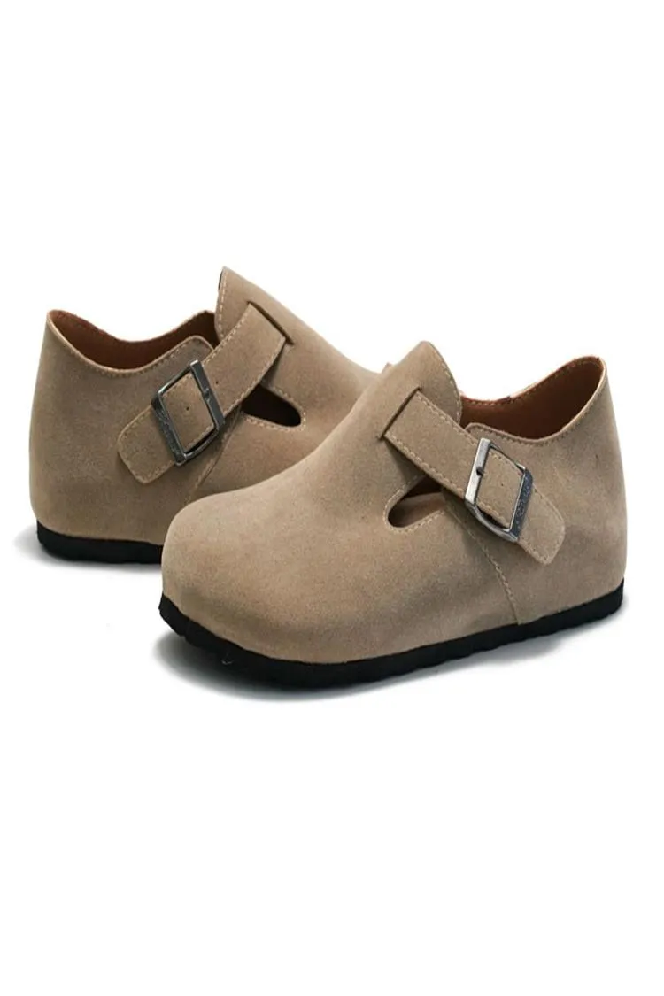 Solid Color Patchwork Strap Buckle Round Toe Casual Loafers