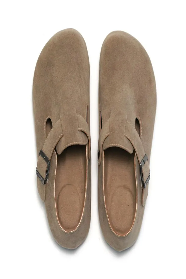 Solid Color Patchwork Strap Buckle Round Toe Casual Loafers