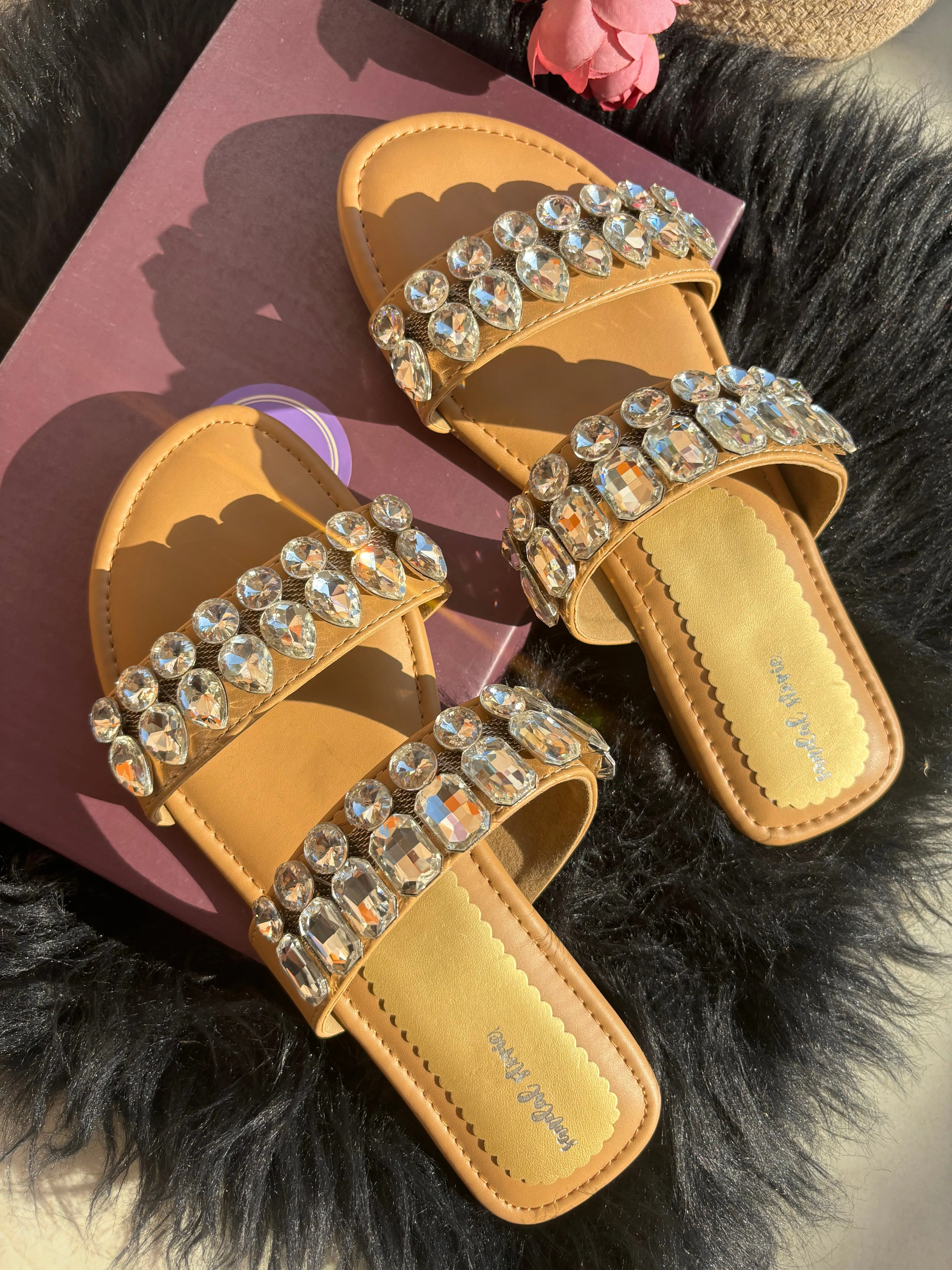 Solitaire Luxe Crystal Flats