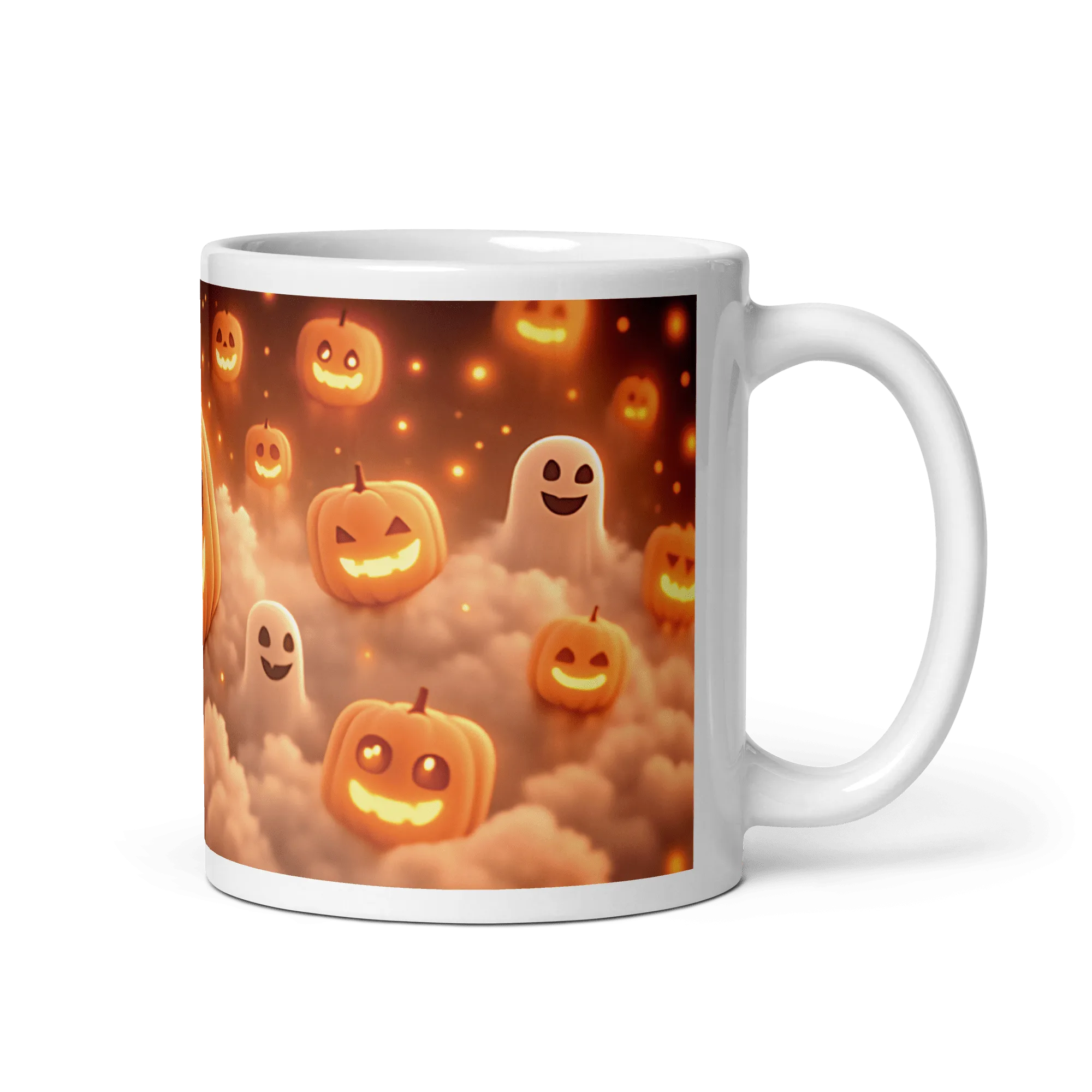 Spooky Pumpkins White Glossy Mug