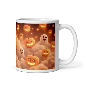 Spooky Pumpkins White Glossy Mug