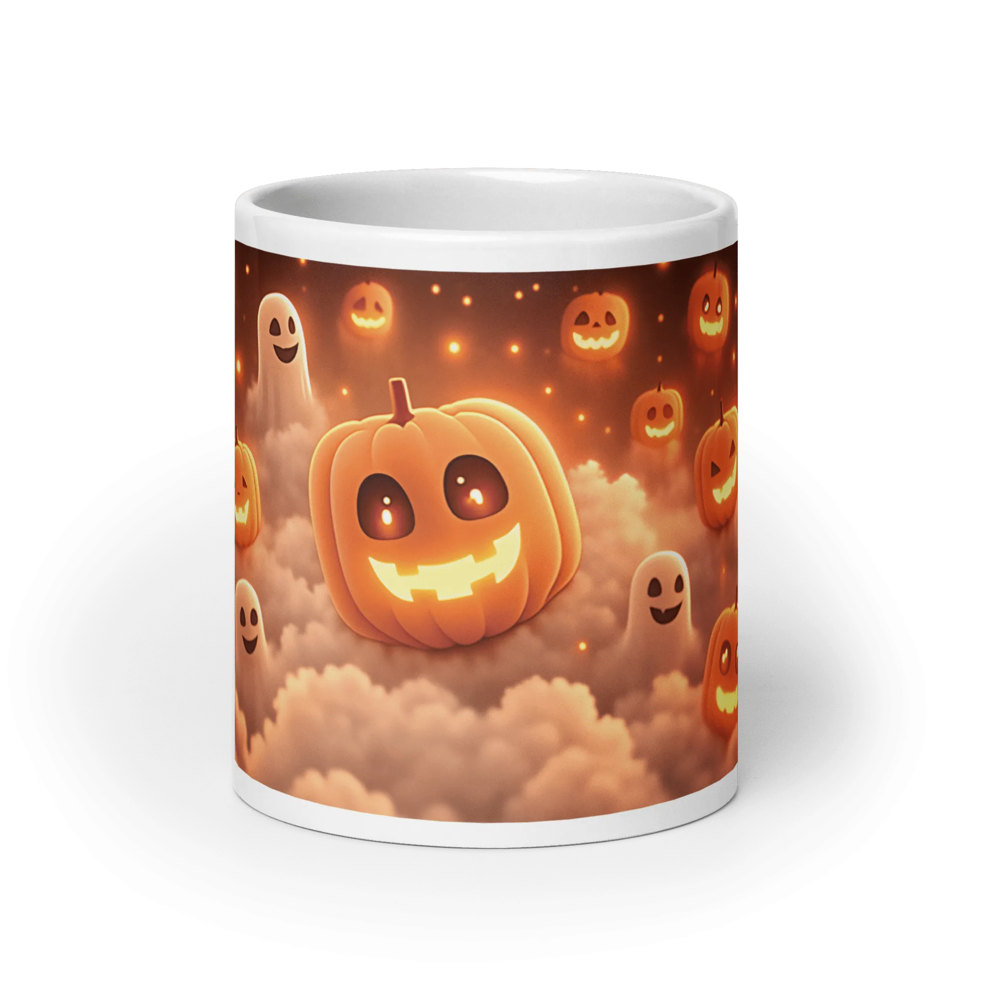 Spooky Pumpkins White Glossy Mug