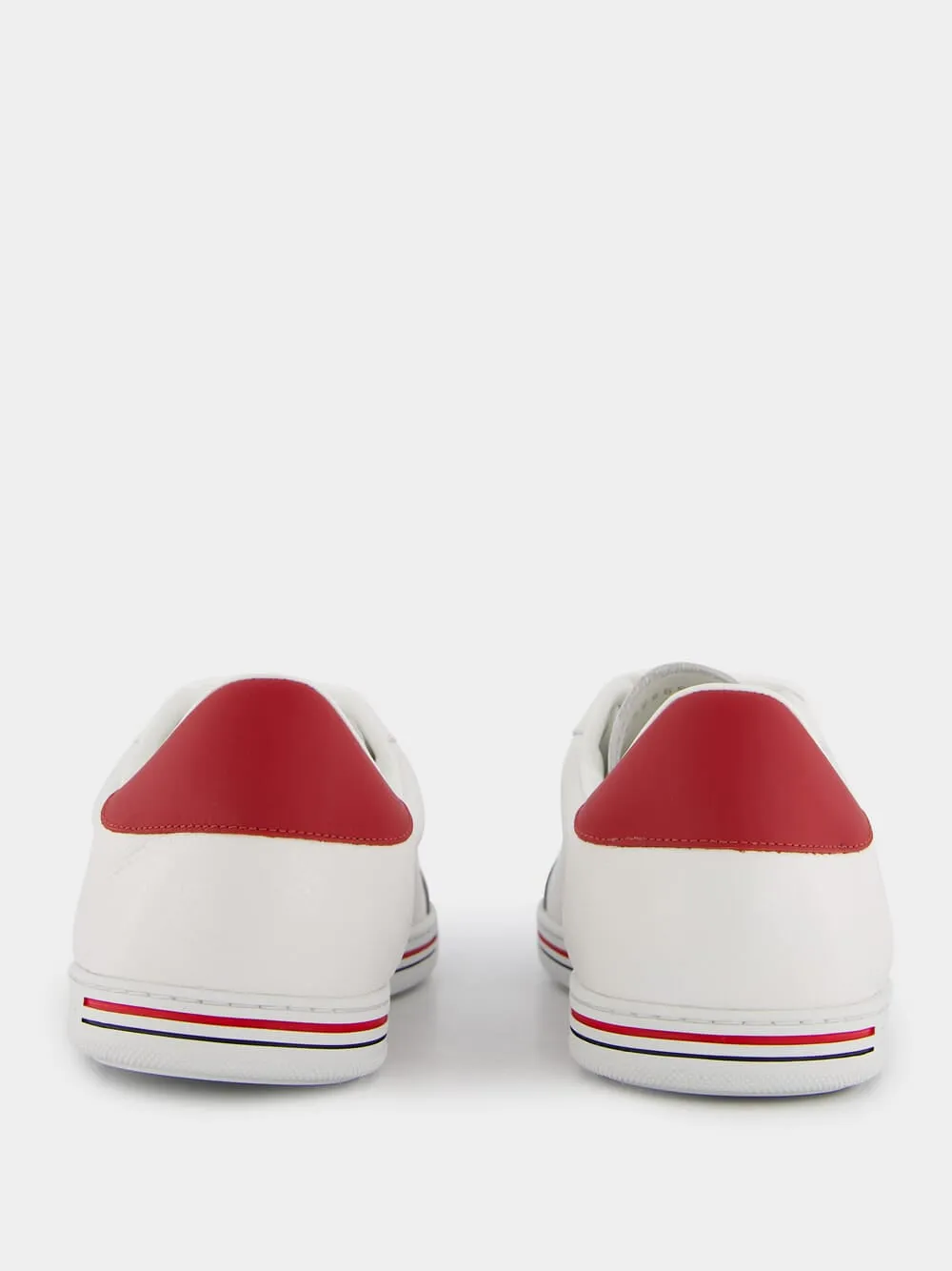 Stripe-detailing Leather Sneakers