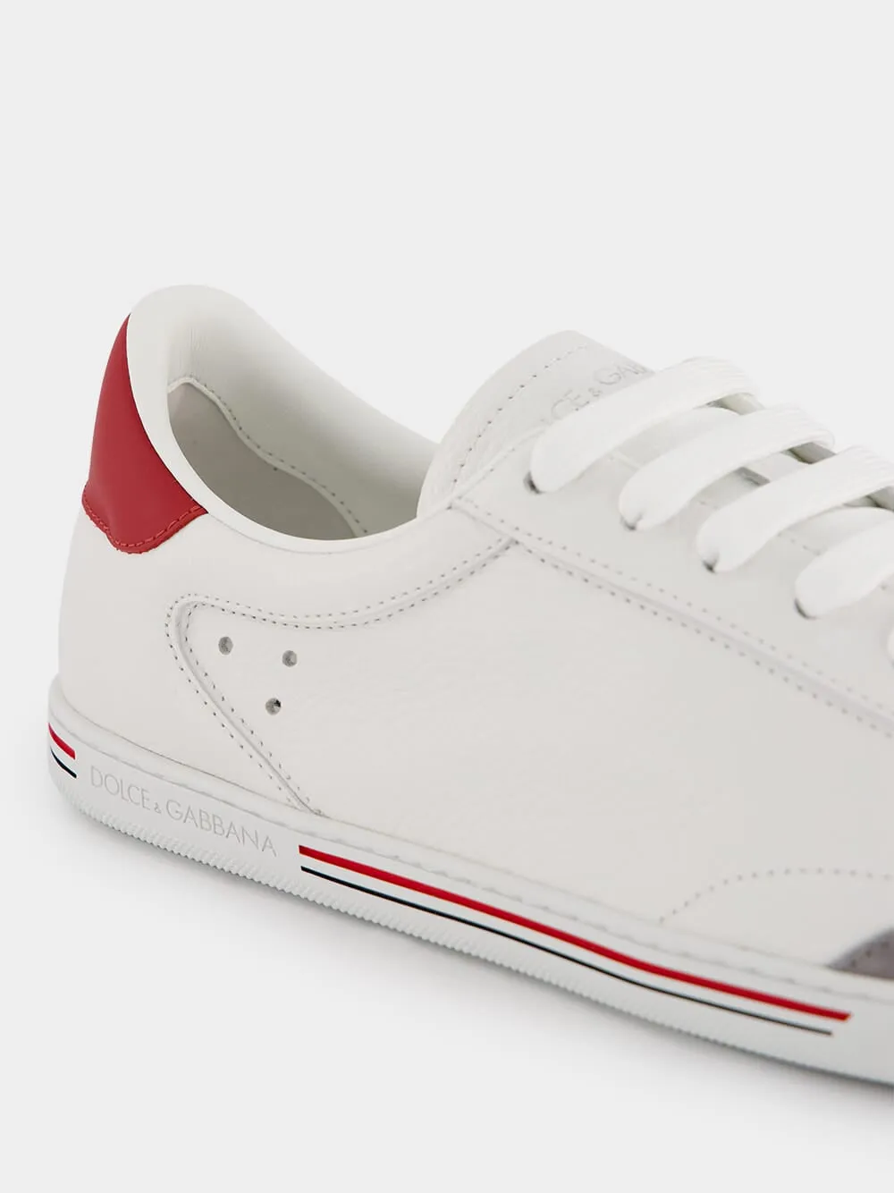 Stripe-detailing Leather Sneakers