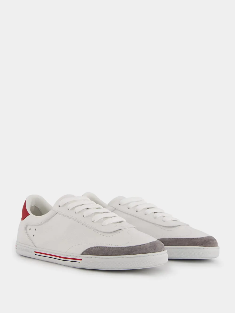 Stripe-detailing Leather Sneakers
