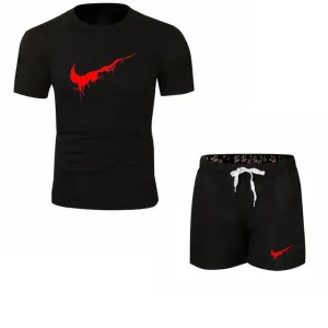 Summer Men's Sets T Shirts shorts men Brand clothing Two piece suit tracksuit Fashion Casual Tshirts Gyms Workout Fitness Sets
