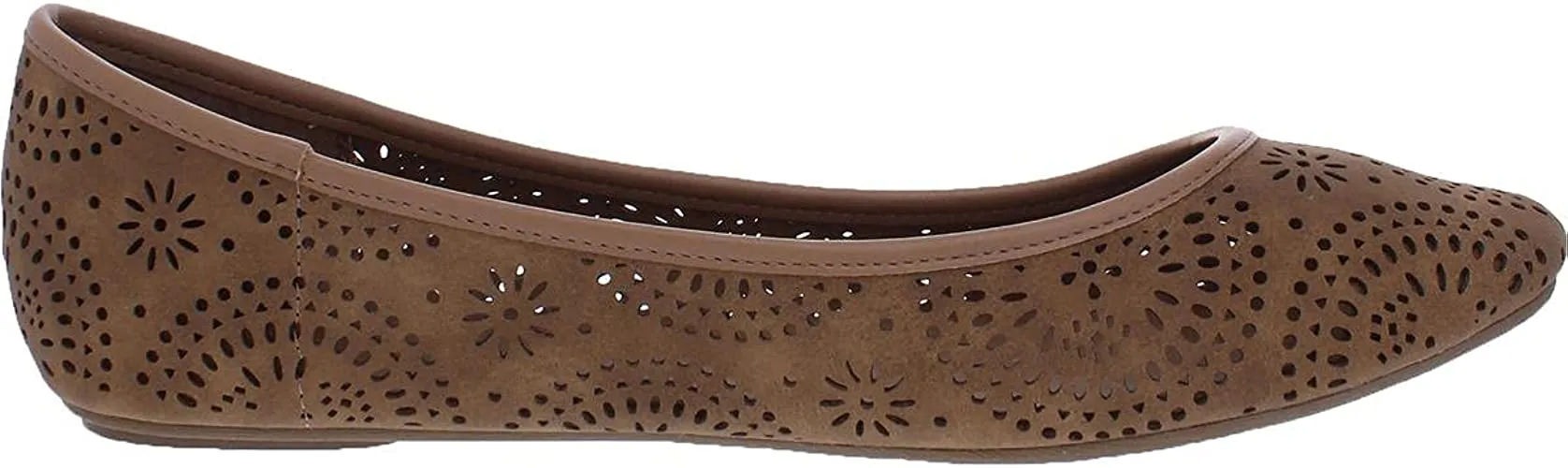 Sun   Stone Womens Sophia Perforated Slip On Flats Tan 11 Medium (B,M)