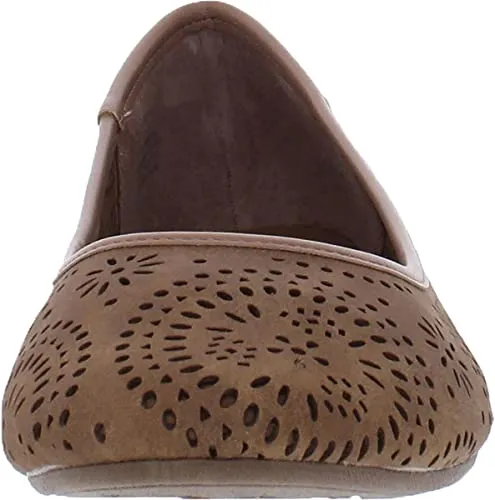 Sun   Stone Womens Sophia Perforated Slip On Flats Tan 11 Medium (B,M)