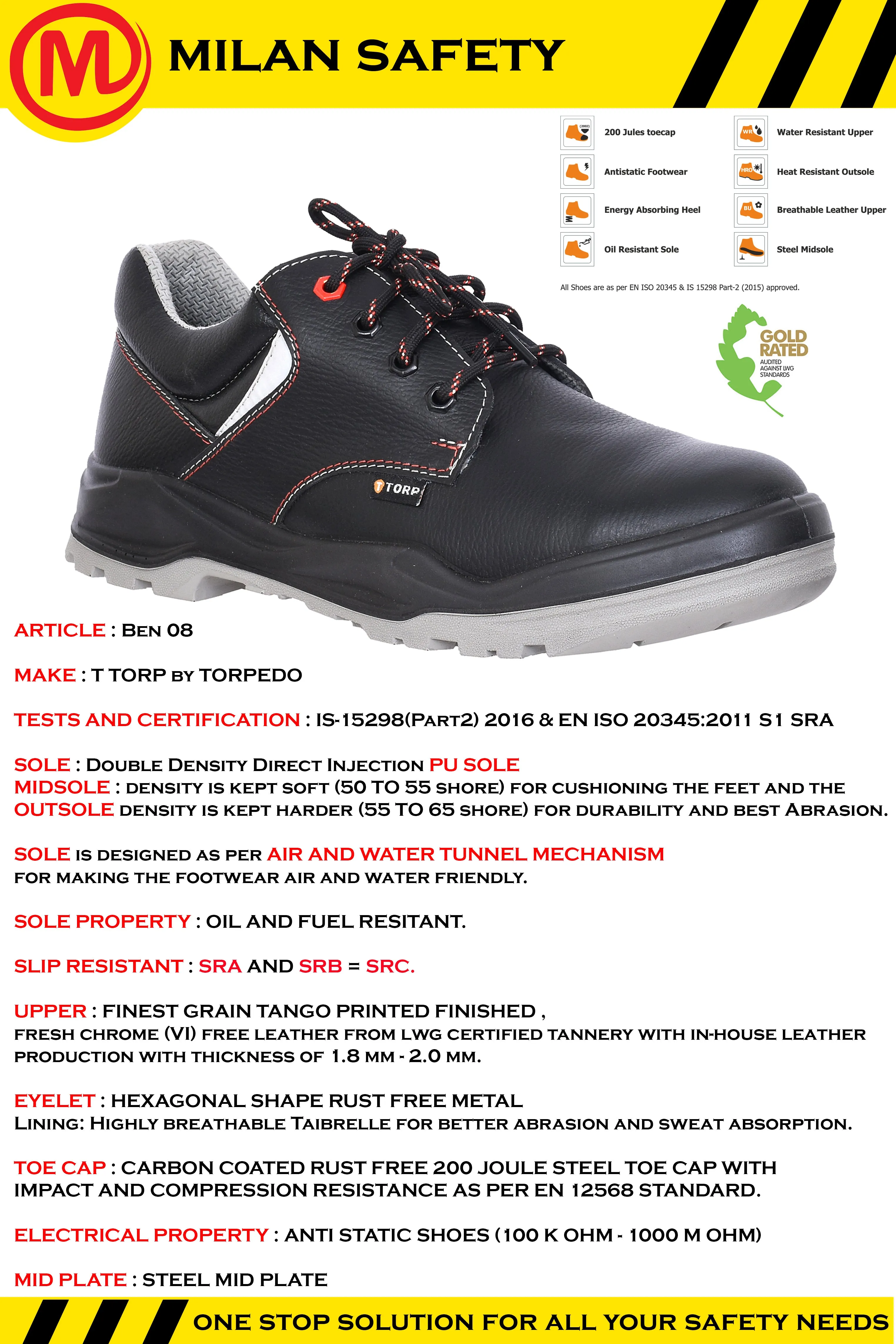 T Torp Ben 08 Safety Shoe - Superior Protection and Comfort