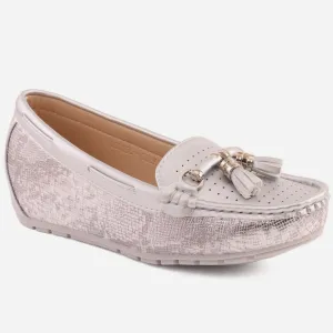 Women "CHARLOTTE" Everyday Glossy Wedge Moccasins