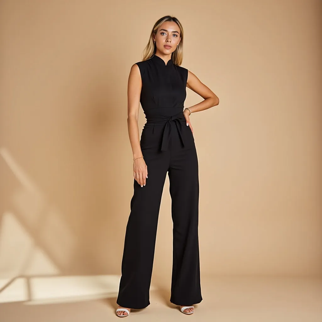 Women's Cotton Sleeveless Jumpsuit