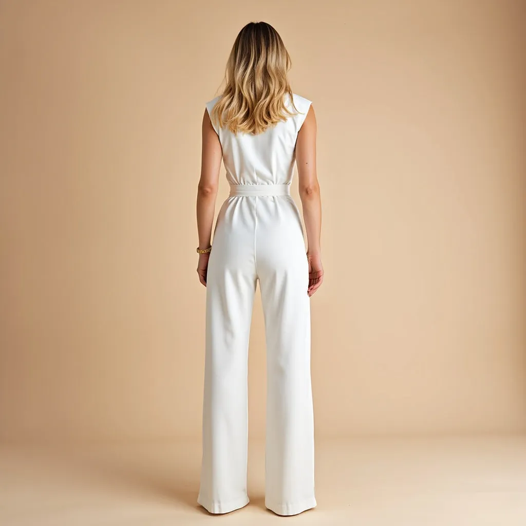 Women's Cotton Sleeveless Jumpsuit