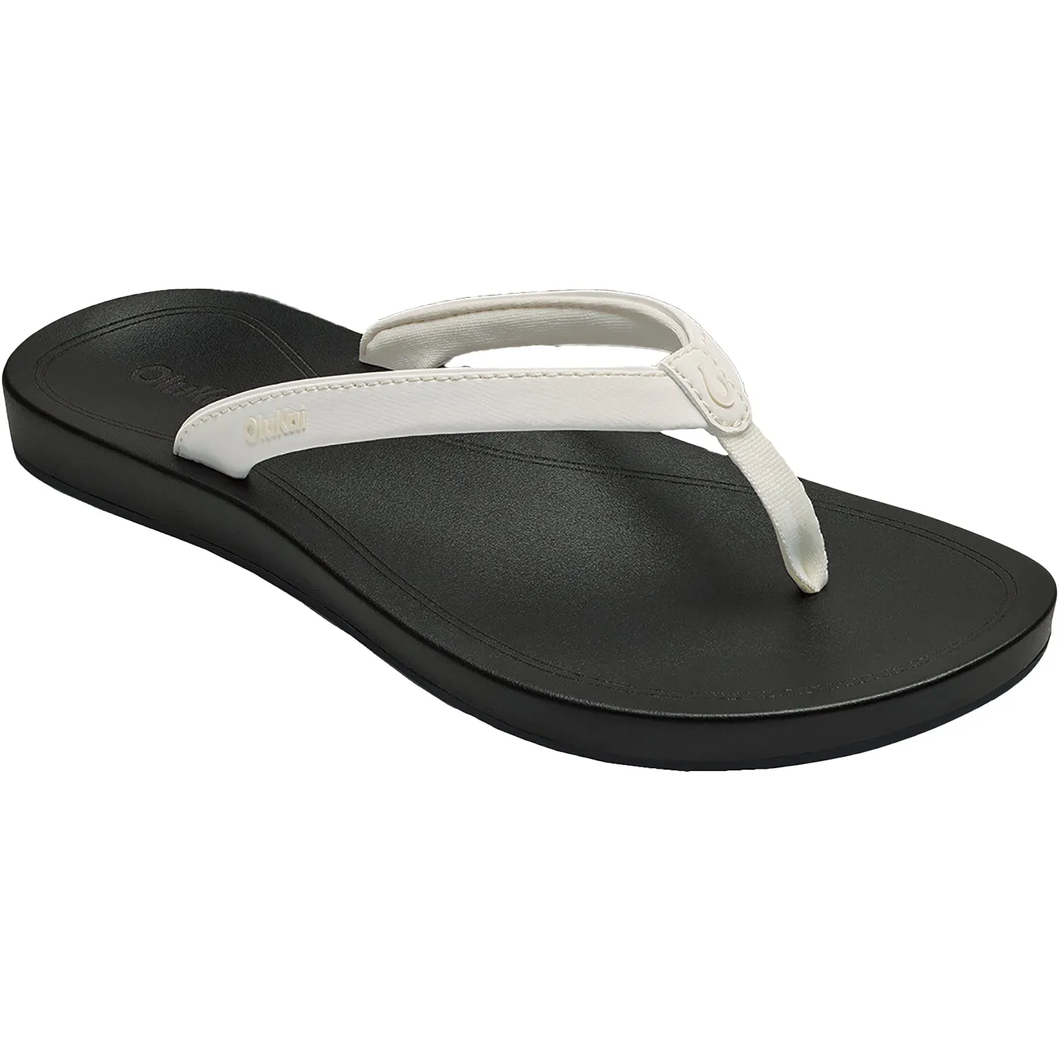 Women's Olukai Uiki Bright White/Lava Rock