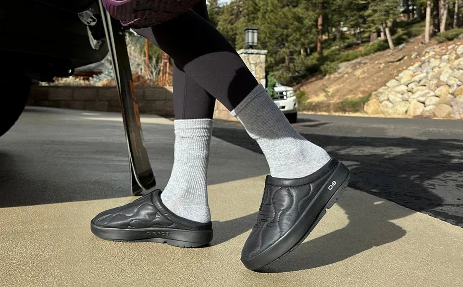 WOMEN'S OOFOS OOCOOZIE THERMO MULE | BLACK