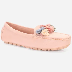 Womens "SEILY" Flat Comfy Slide In Moccasins