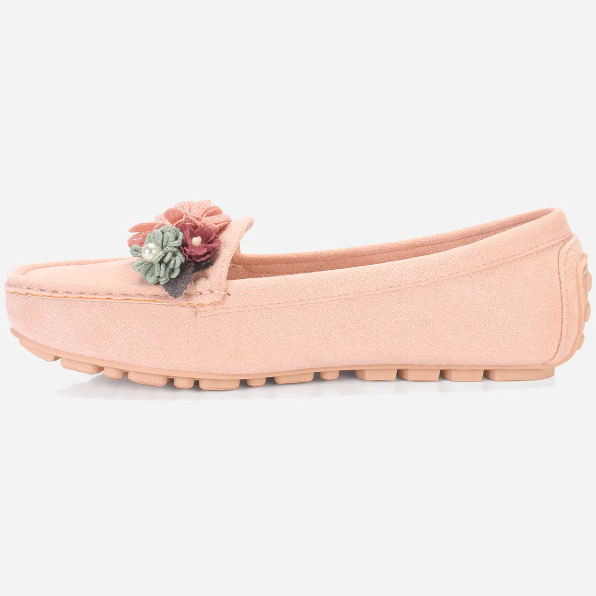 Womens "SEILY" Flat Comfy Slide In Moccasins