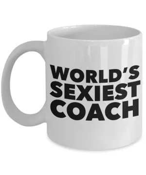 World's Sexiest Coach Thank You Mug Gift Ceramic Coffee Cup Volleyball Softball Basketball