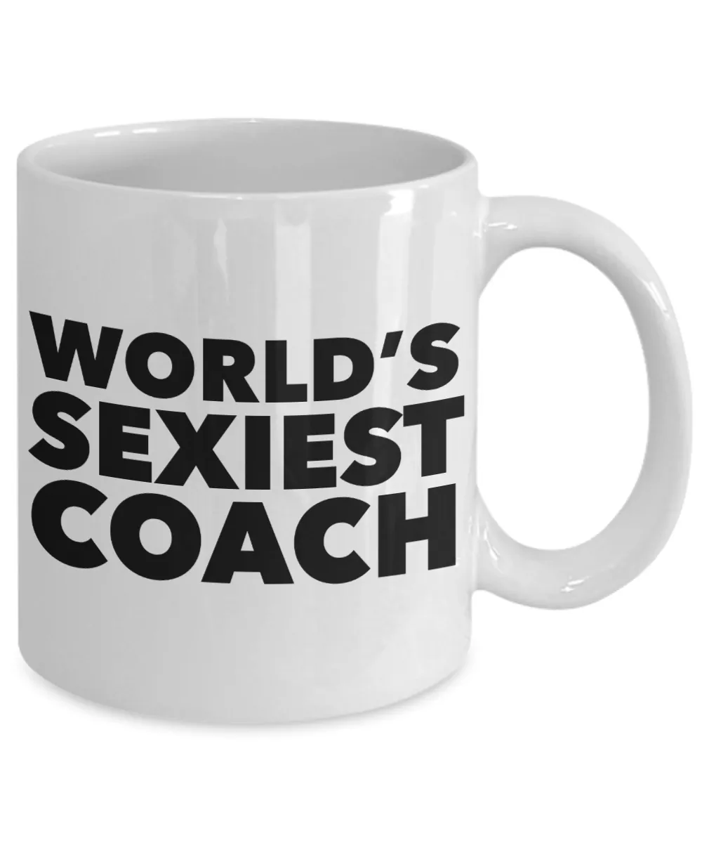 World's Sexiest Coach Thank You Mug Gift Ceramic Coffee Cup Volleyball Softball Basketball